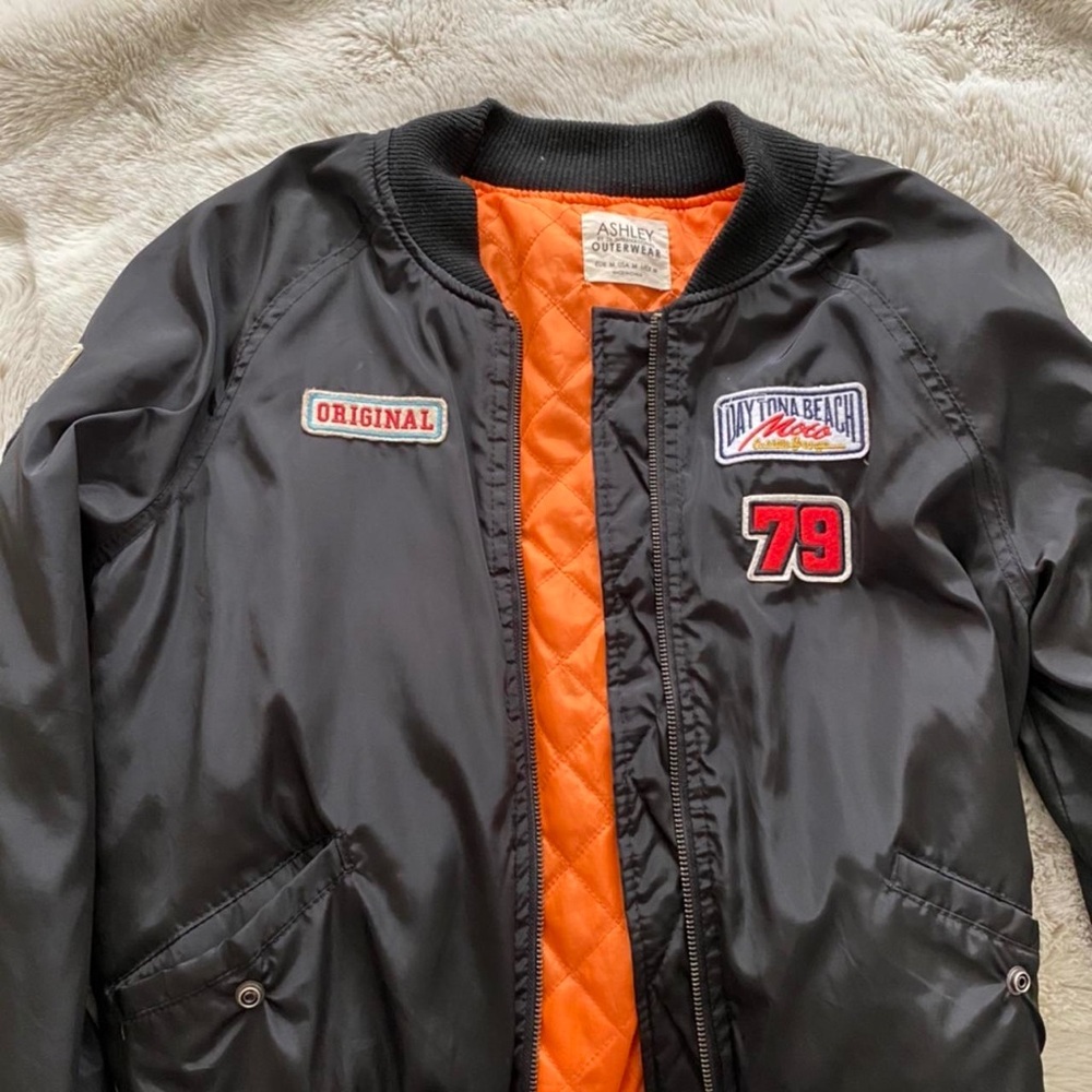 Original Black and Orange Women's Bomber Jacket